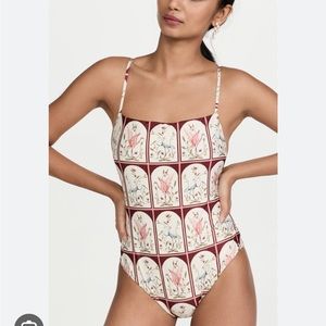 NWT AGUA BY AGUA BENDITA Caoba Printed One-Piece Swimsuit
